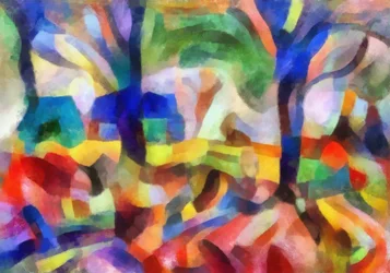 Arbres bleus